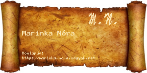 Marinka Nóra névjegykártya